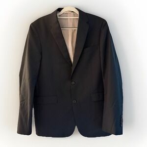 Brooks Brothers  " Red Fleece "  Solid Navy Blue two  Button Blazer 42L